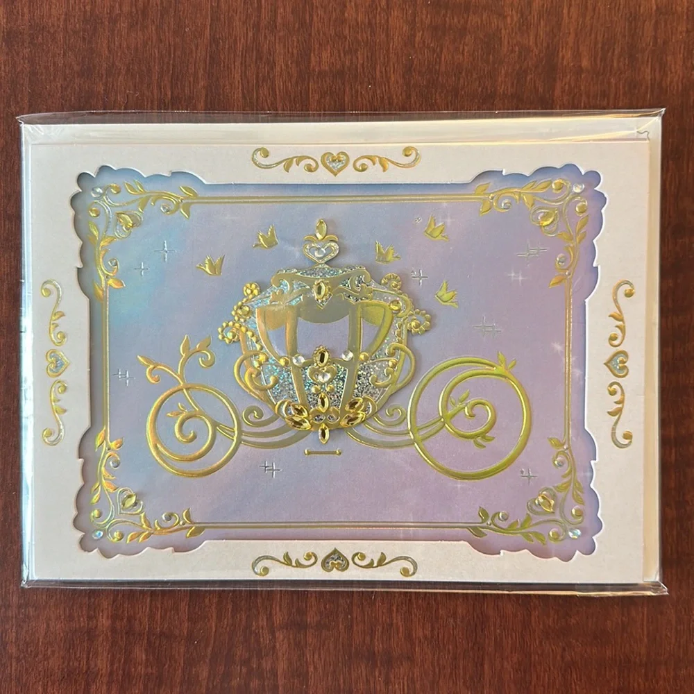 Papyrus Disney’s Cinderella’s Castle & Cinderella’s Carriage Wedding Cards